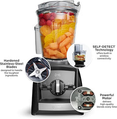 Vitamix A2300 Ascent Series Smart Blender, Professional-Grade, 64 oz Low-Profile Container, Slate