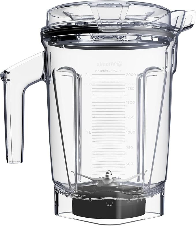Vitamix 64-Ounce Low-Profile Blender Container with SELF-DETECT, BPA-Free, Laser-Cut Stainless-Steel Blades, Fits Under Most Kitchen Cabinets, Compatible with all full-size Vitamix Blenders